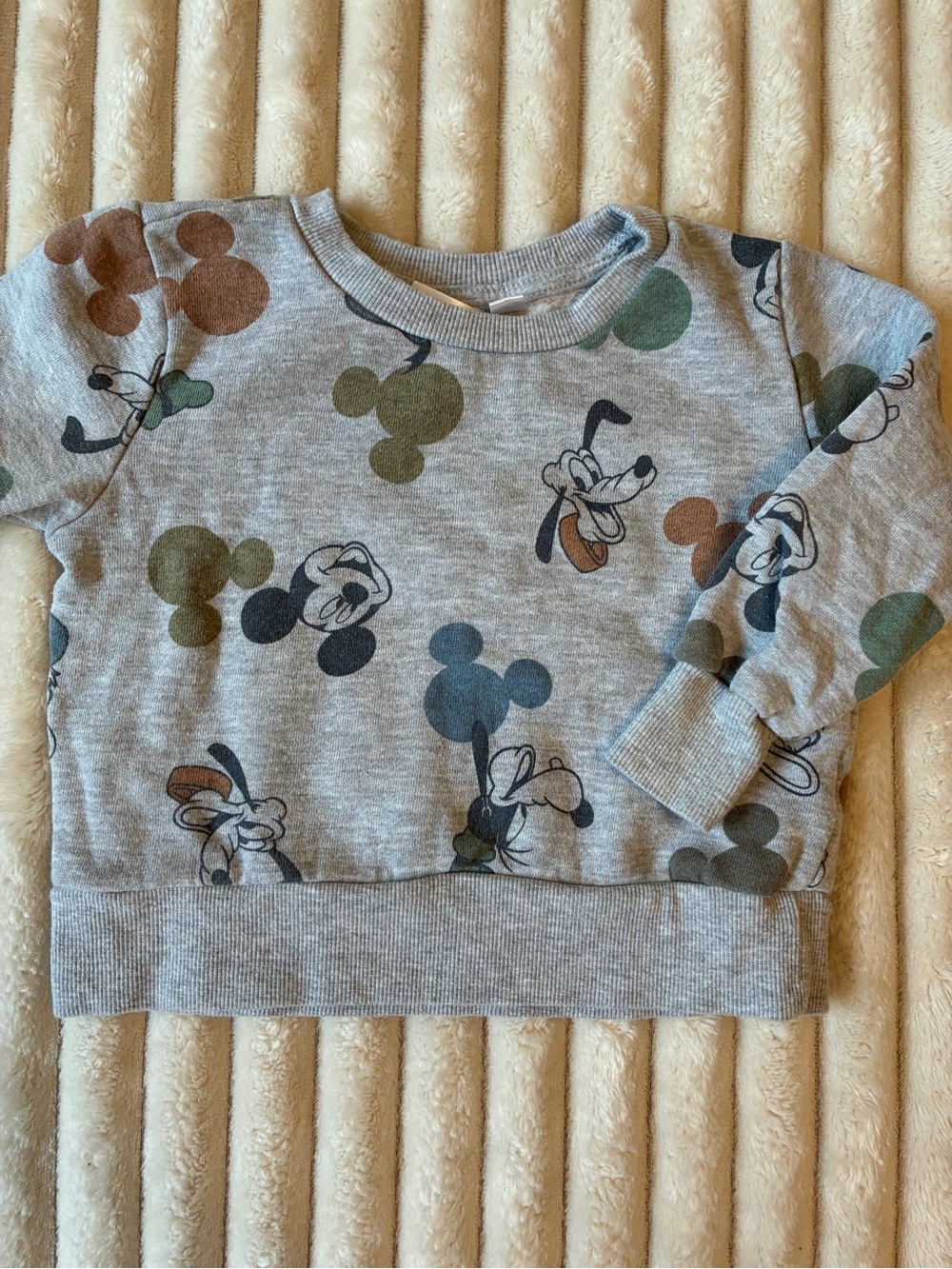 Mickey & Friends Sweatshirt Size 1 Toddler Disney Gray Pullover
